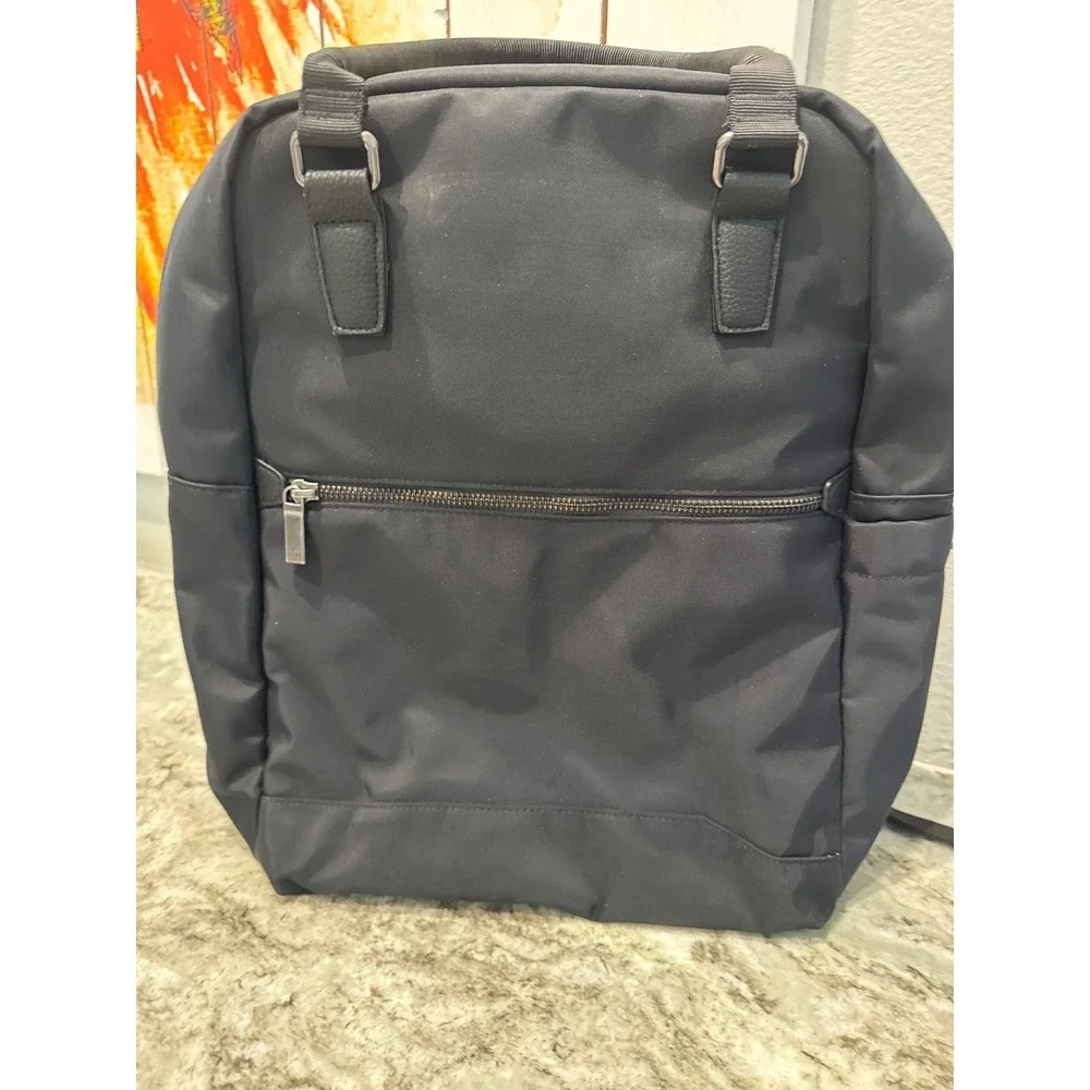 Open Story Commuter Backpack‎ Black Padded Laptop Pocket School Work Travel